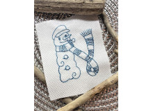 Stickdatei - Schneemann Alphabet Buchstabe N